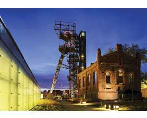 Fototapete des Museums und des Kohlebergwerks von Kattowitz in Polen, aufgenommen auf einer Stadt-Fototapete.