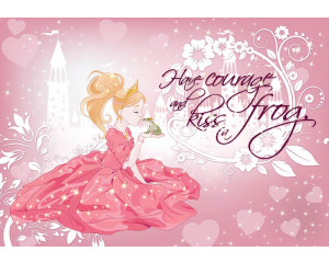 Froschkönigin Fototapete, märchenhaftes Design für Kinder.