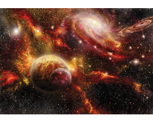 Buntes Universum mit Sternen und Planeten eingefangen auf dieser Fototapete mit einer lebendigen Darstellung des Kosmos.