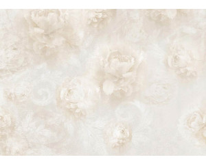 Fototapete Hellbeige Blumen