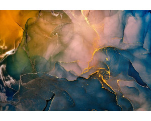 Marmor-Fototapete mit einem "Blitz"-Effekt, bei dem abstrakte Linien und Formen die Komposition kraftvoll machen.