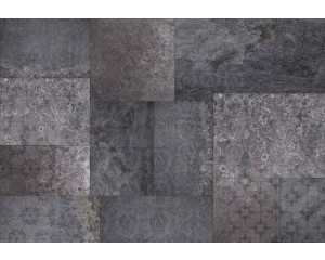 Fototapete mit Marmorplatten in ambra nera, verleiht jedem Raum ein luxuriöses und künstlerisches Aussehen.