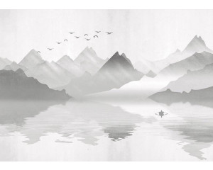 Fototapete Neblige Berge