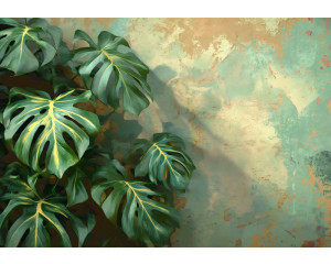 Fototapete Monstera Blätter im urbanen Dschungel Stil