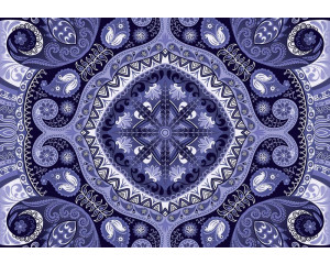 Lila Mosaikmuster, abstrakte Fototapete mit einem künstlerischen und modernen Look.