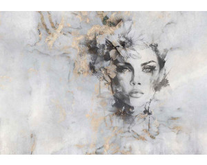 Fototapete Mystische Frau mit luxuriösen Goldfarben