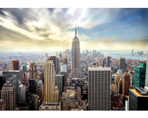 New Yorker Skyline, urbane Fototapete mit Wolkenkratzern und einem modernen Look.