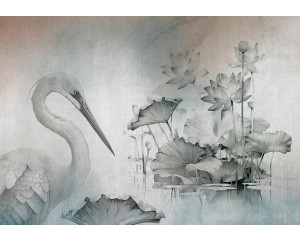 Fotobehang luxe marmer met goud, close-up van witte marmerstructuur met glanzende goudaderen.