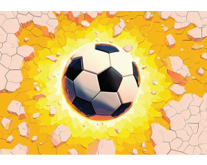 Fotobehang jungle brug door het regenwoud met houten brug, hoge bomen en een stromend beekje.