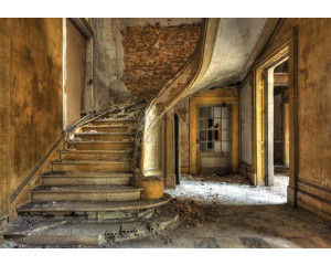 Fototapete eines alten Gebäudes, historisch und industriell.