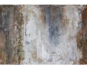 Alte rostige Betonwand auf dieser industriellen Fototapete, mit einem verwitterten und harten Look.