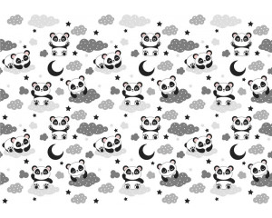 Fototapete von Pandabären zwischen den Wolken, niedlich für Babyzimmer.