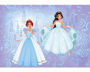 Fototapete eines Prinzessinnenballs mit einem Schloss, märchenhaft und elegant.