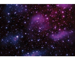 Der Weltraum und die Galaxie sind auf dieser Kindertapete eingefangen, die auf magische Weise den Kosmos und das Universum darstellt.