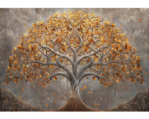 Fototapete eines Zierbaums in abstraktem Design, das die Natur kunstvoll darstellt.