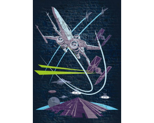 Star Wars X-Wing Fototapete, perfekt für den Star Wars Fan, der Raumschiffe liebt.