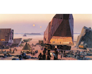 Java Market Star Wars Fototapete, perfekt für ein abenteuerliches Zimmer.