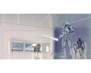 Stormtrooper Hallway Fototapete mit den berüchtigten Soldaten des Imperiums.