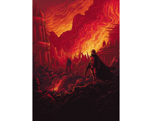 Star Wars First Order Purge Fototapete zeigt die Truppen der Ersten Ordnung in Aktion, mit einer bedrohlichen Atmosphäre und futuristischen Waffen.