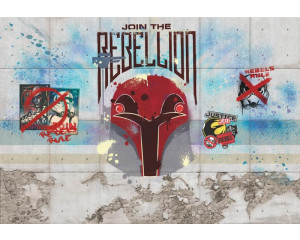 Star Wars Rebels Fototapete, die die tapferen Rebellen in Aktion zeigt, ideal für das Zimmer eines Teenagers.