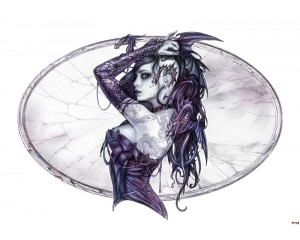 Fototapete 'Tainted woman', künstlerisch und detailliert.