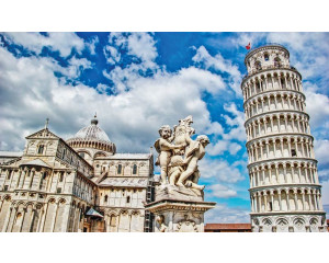 Fototapete des Turms von Pisa, italienisches Denkmal.