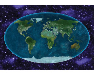 Weltkarte des Universums, kosmische Erde Fototapete für eine futuristische Atmosphäre.