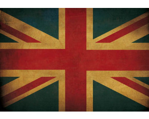 Die Flagge des Vereinigten Königreichs, abgebildet auf einer Fototapete, Union Jack.
