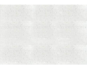 Weiße Ziegelwand auf einer Fototapete im Industrie-Look.