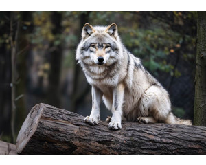 Fotobehang met artistieke palmbomen in zwart-witte illustratiestijl.