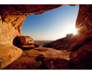Fototapete Sonnenuntergang aus der Höhle
