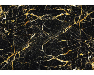 Schwarz-goldene Fototapete, Marmor und luxuriöser industrieller Look.