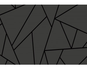 Fototapete einer schwarzen geometrischen Form, mit dem Schwerpunkt auf klaren Linien und modernen Formen.