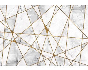 Luxuriöse Marmormuster mit goldenen Akzenten, gemischt mit industriellen Details für ein modernes Design.