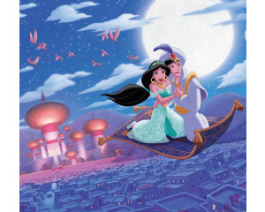 Disney Aladdin Fototapete mit einem fliegenden Teppich, ideal für ein Abenteuerzimmer.
