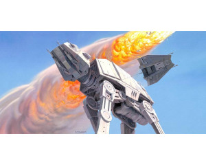 Star Wars Hoth Battle Fototapete mit AT-ATs in Aktion, perfekt für ein Star Wars-Themenzimmer.