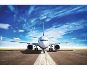 Fototapete eines Flugzeugs, geeignet für ein cooles Thema.