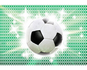 Fußball-Fototapete für Teenager, dynamisches sportliches Design.