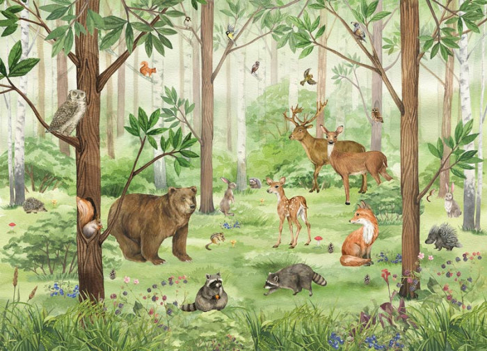 Fototapete Wald Tiere Paradies