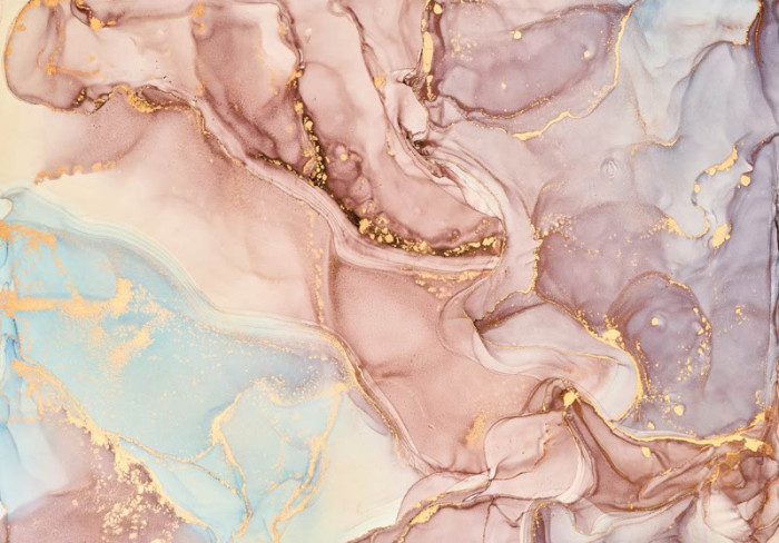 Fototapete Gold und pastellfarbener Marmor